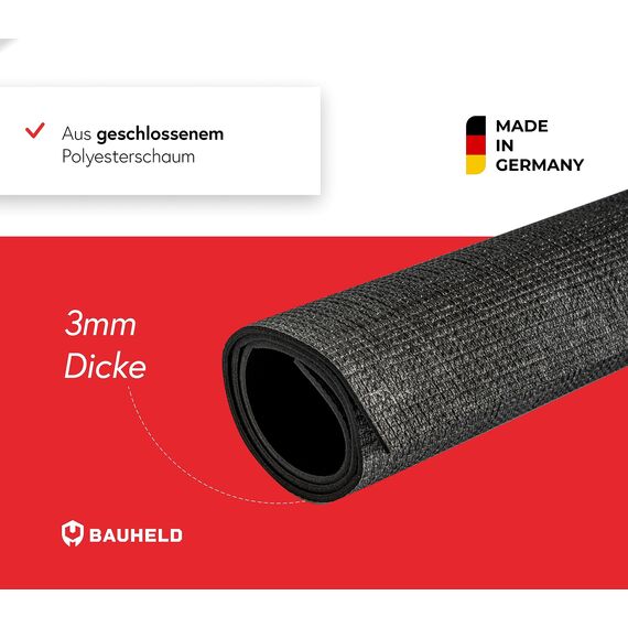 BAUHELD® Universal Waschmaschinen-Auflage [60x60cm] - Waschmaschinen-Abdeckung mit Vinyl-Beschichtung [Made in Germany] - Für Waschmaschine, Trockner, Küche, Wohnmobil, Badezimmer - Metallic