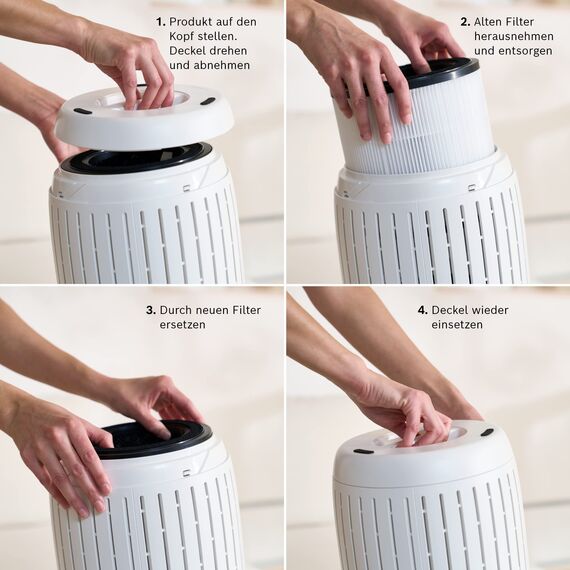 Bosch Original Air 2000 Filter für Luftreiniger - Ersatzfilter mit HEPA Filterschicht - 3-in-1, mit Aktivkohlefilter - Gegen Staub, feine Partikel und Gerüche in der Luft