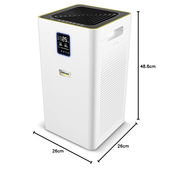 Kärcher Luftreiniger AF 30, Luftdurchsatz: 320 m³/h, bis zu 60 m² Räume, beseitigt 99,95% der Partikel bis zu 0,3 μm wie Feinstaub, Aerosole, Allergene & Gerüche, Automatik-Funktion, Timer, Nachtmodus