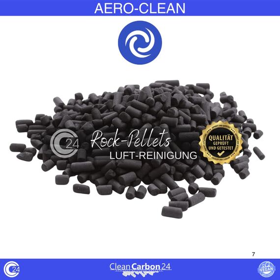 Aktivkohle Pellets Ø4mm, aus Steinkohle zur Luftreinigung AERO-CLEAN Rock-Pellets (2,5 Liter)