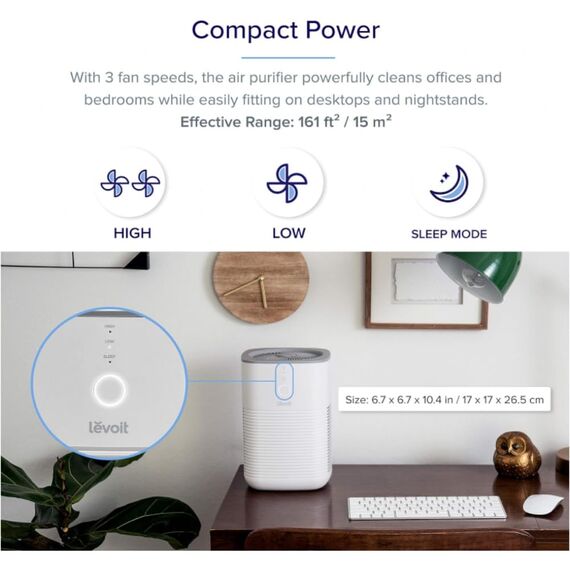Levoit Luftreiniger Ersatz LV-H128-RF 3-in-1 Pre, Aktivkohle, 3-stufiges Filtersystem, LV-H128 Filter
