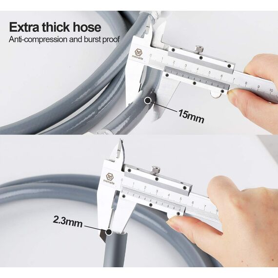 ilauke 2,5 m Zulaufschlauch Verlängerung, Wasseranschluss Verlängerung für Wasch- und Spülmaschinenschlauch, Kaltwasser-Zulaufschlauch mit 6M PTFE-Band, 3/4 Zoll