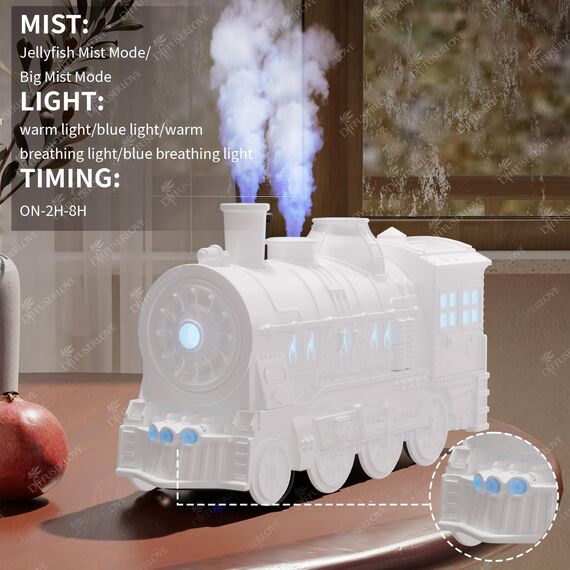 Diffuserlove Luftbefeuchter Zug Diffusor 300ML Kaltnebel Luftbefeuchter Aroma öl Diffuser Humidifier Aromatherapie Luft Diffusor