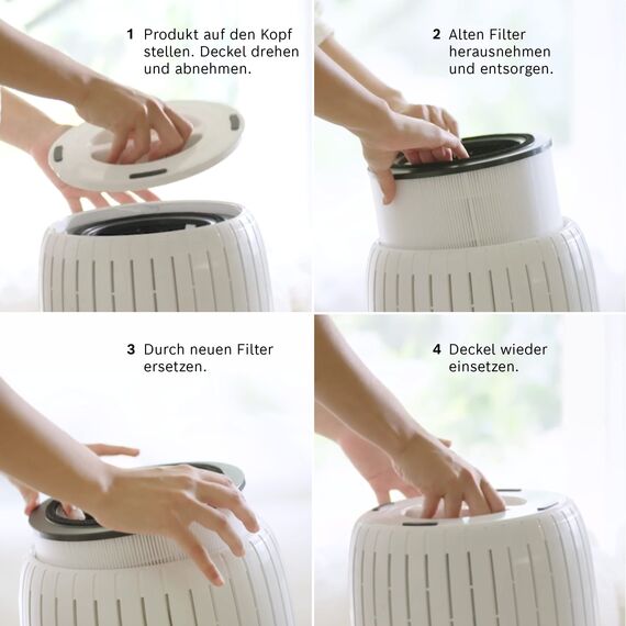 Bosch Original Air 4000 Filter für Luftreiniger - Ersatzfilter mit HEPA Filterschicht - 3-in-1, mit Aktivkohlefilter - Gegen Staub, feine Partikel und Gerüche in der Luft