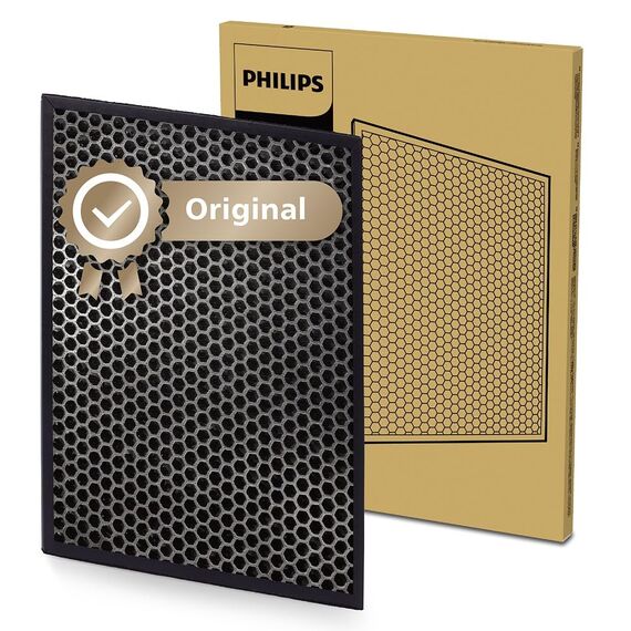 Philips Original Aktivkohlefilter für Luftreiniger Series 1000, Kompatibel für AC2729/10 und AC121x/10, Schwarz, FY1413/30