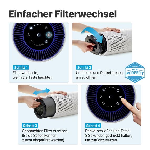 Coway Airmega 50 Ersatzfilter – Original 3-in-1 Filter (Vorfilter, HEPA, Aktivkohle) für beste Leistung