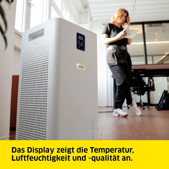 Kärcher Luftreiniger AF 50 Signature Line, Luftdurchsatz: 520 m³/h, Räume bis 100 m², entfernt 99,95% der Partikel bis 0,3 μm und Gerüche, Automatik-Funktion, Timer, Nachtmodus, inkl. Ersatzfilterset