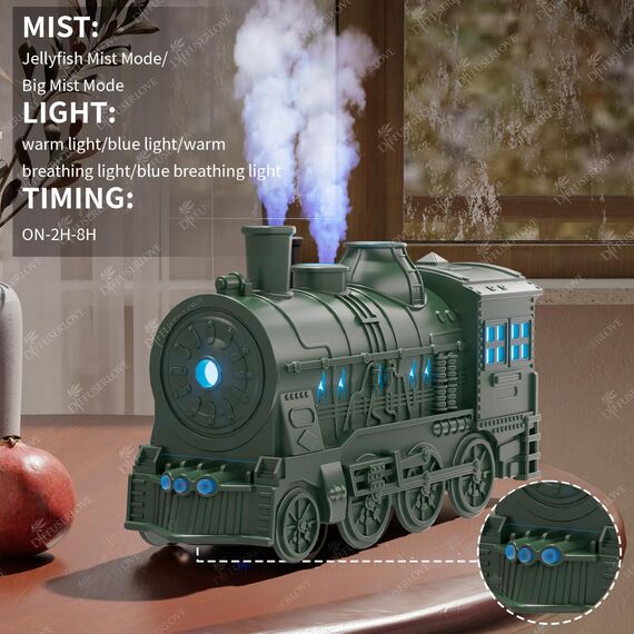 Diffuserlove Luftbefeuchter Zug Diffusor 300ML Kaltnebel Luftbefeuchter Aroma öl Diffuser Humidifier Aromatherapie Luft Diffusor