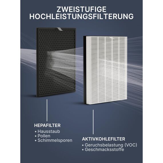 Comedes Filter-Set einsetzbar statt Philips NanoProtect Hepafilter FY1410/30 und Philips FY1413/30 Aktivkohlefilter für Luftreiniger AC1214 und AC2729 von Series 1000 und 1000i (2 Sets)
