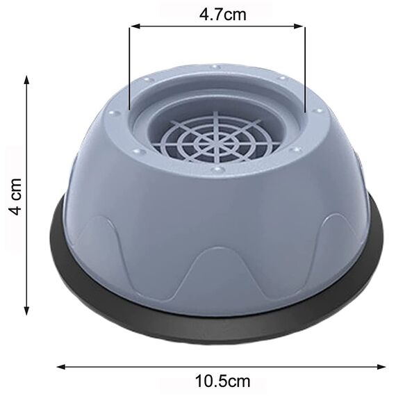 Waschmaschine Füße Pad Fußpolster 4 Stück Universal Anti Vibration Waschmaschine Füße [Vibrationsdämpfer]Anti Rutsch Gummi-Fußpolster Schwingungsdämpfer Antirutschmatte für Waschmaschinen und Trockner