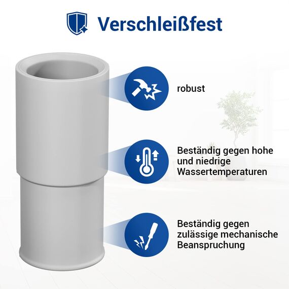 VIOKS Set 2x Waschmaschine Ablaufschlauch Adapter 21 auf 19 mmØ - Wasserschlauch Adapter Waschmaschine Abfluss Adаpter, Waschmаschine Ablauf Adаpter