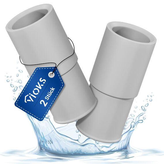 VIOKS Set 2x Waschmaschine Ablaufschlauch Adapter 21 auf 19 mmØ - Wasserschlauch Adapter Waschmaschine Abfluss Adаpter, Waschmаschine Ablauf Adаpter