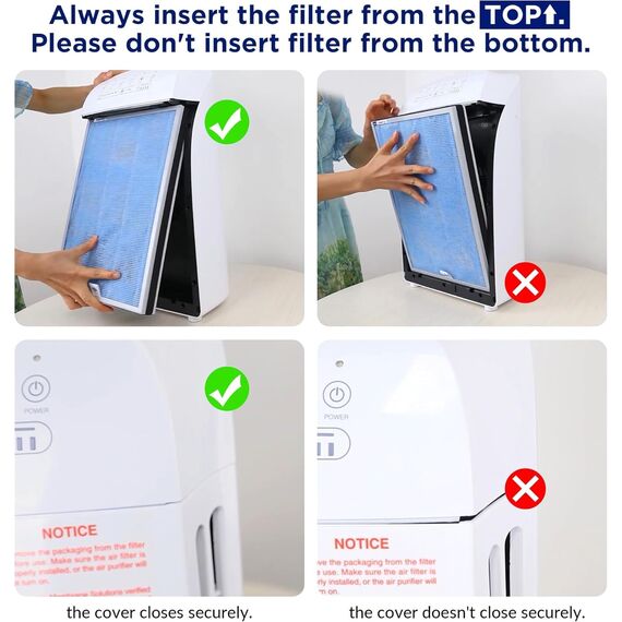 Membrane Solutions MSA3 Luftreiniger Allergiker für Wohnung 147m² Raucherzimmer, H13 HEPA Luftfilter 22dB, Air Purifier gegen 99.97% Staub Schimmel Rauch Pollen bis zu 0,1 µm, Tierhaare Gerüche