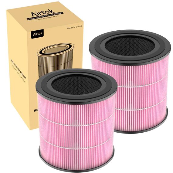 AIRTOK Luftreiniger AP0601 Ersatzfilter 2er Set, 4-Stufiges Filtersystem, H13 True HEPA Filter (Nur für Luftreiniger AP0601)