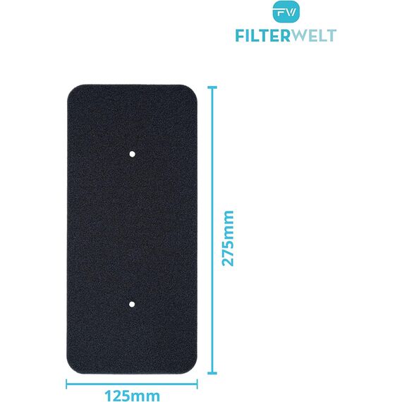 Filter für Hoover Candy 40006731 Trockner Wärmepumpentrockner | Fagor House to House Ostein | 275 x 125 mm | Schwammfilter Filtermatte Kondenstrockner (1 Stück)