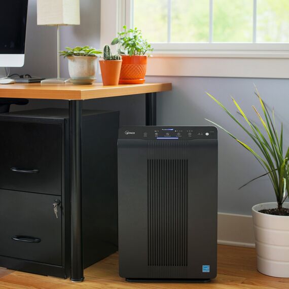 WINIX 5500-2 luftreiniger Allergiker, CADR 390m³/h, 99㎡, Air Purifier für Raucherzimmer gegen Allergien, Staub, Pollen, Tierhaare, Luftqualitätsanzeige, Auto Schlafmodus, Schwarz