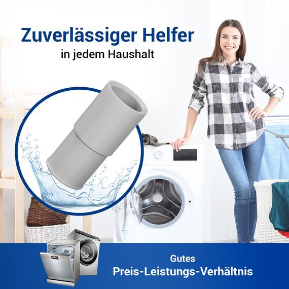 VIOKS Ablaufschlauch Adapter 21 auf 19 mmØ - Waschmaschine Abfluss Adapter Siphon für Geschirrspüler