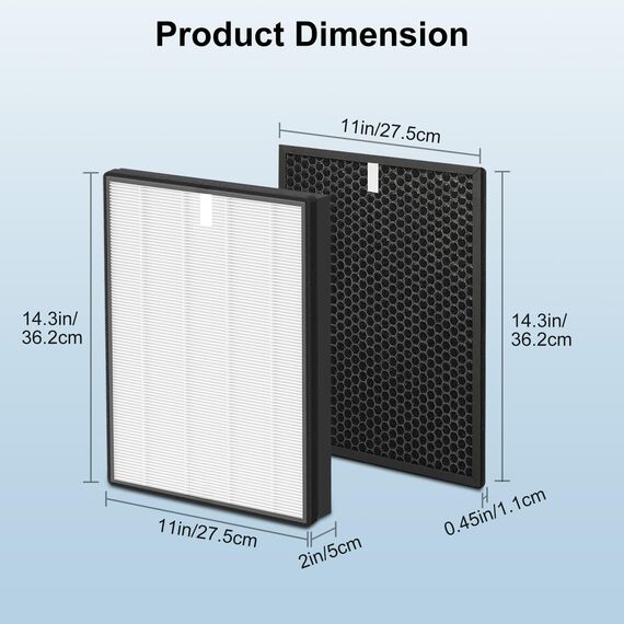 Fishoney FY2420/30 Filter für Philips AC2882, AC2887, AC2889 & AC3829, Serie 2000 und 3000, Ersetzt FY2422 & FY2420, 1 Hepa-Filter, 1 Aktivkohlefilter