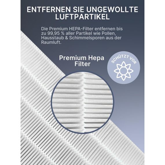 Comedes Ersatzfilterset kompatibel mit Philips AC3256/10, AC3259/10 und AC4550/10 Luftreiniger | HEPA und Aktivkohle Filter | einsetzbar statt Philips FY3432/10 und FY3433/10