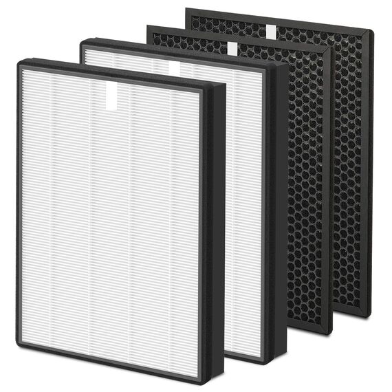 Fishoney FY2420/30 Filter für Philips AC2882, AC2887, AC2889 & AC3829, Serie 2000 und 3000, Ersetzt FY2422 & FY2420, 2 Hepa-Filter, 2 Aktivkohlefilter