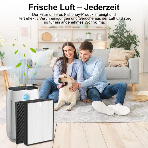 Fishoney FY2420/30 Filter für Philips AC2882, AC2887, AC2889 & AC3829, Serie 2000 und 3000, Ersetzt FY2422 & FY2420, 1 Hepa-Filter, 1 Aktivkohlefilter