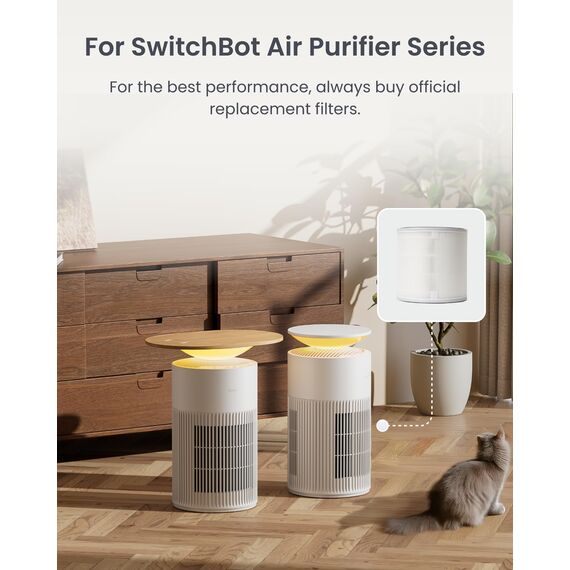 SwitchBot Ersatzfilter 2-Pack kompatibel mit SwitchBot Luftreiniger