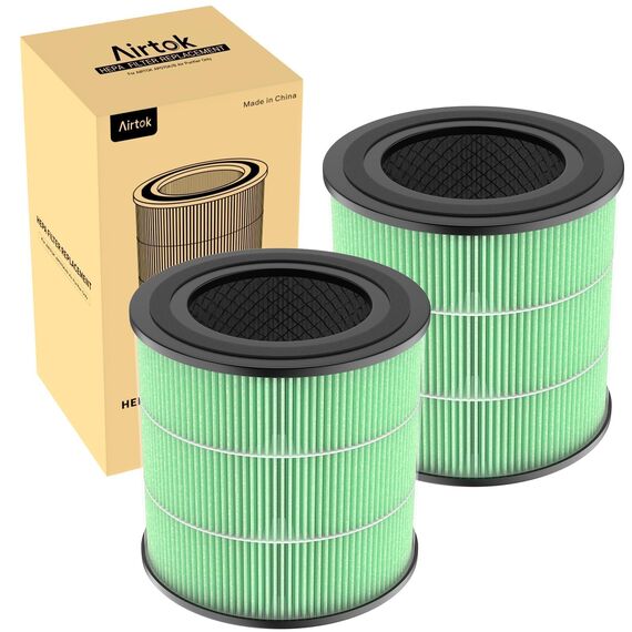 AIRTOK Luftreiniger AP0601 Ersatzfilter 2er Set, 4-Stufiges Filtersystem, H13 True HEPA Filter (Nur für Luftreiniger AP0601)