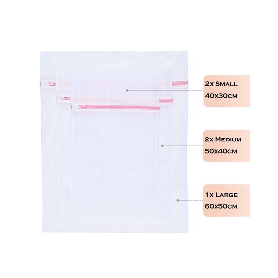 Wäschenetz für Waschmaschine-Mesh Wäschesäcke für Waschmaschine Wäschenetz Wäschetasche Wäschebeutel Laundry Bag für BH, Reise, Schuhe, Koffer, Socken, Unterwäsche, Babykleidung,Wash Bag - 5-Set