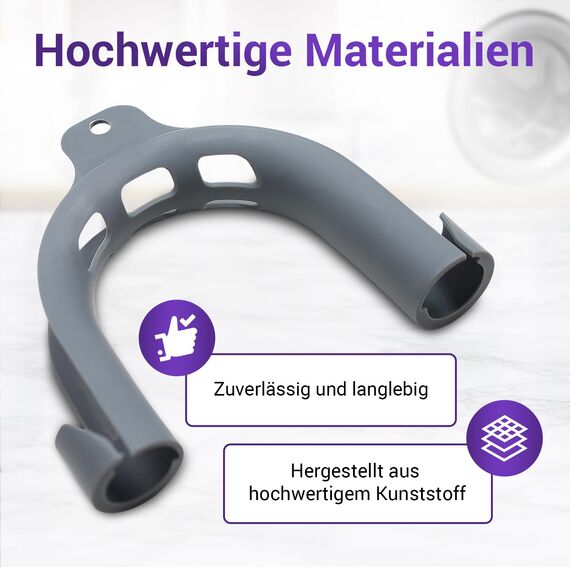 Viоks.pro Knickschutz Schlauch Halterung 180 Grad PVC Haltebogen/Waschmaschine Schlauch Knickschutz für Waschmaschine, Geschirrspüler, Trockner