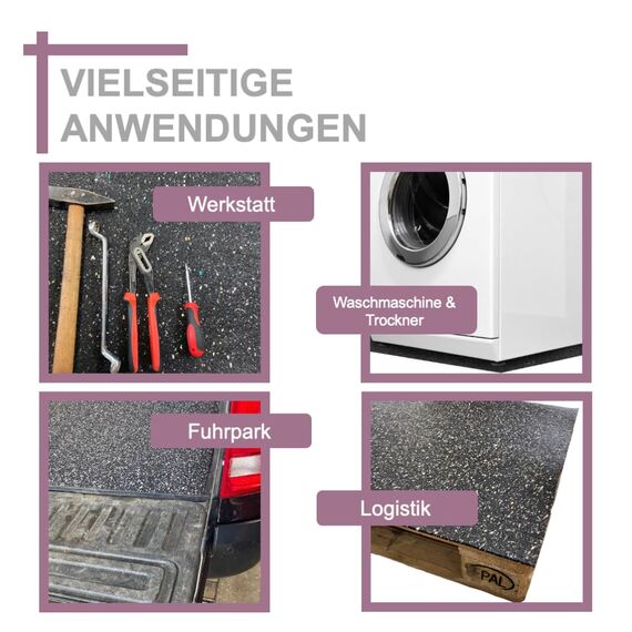 sarian Bautenschutzmatte STÄRKE: 10mm GRÖßE: 1000mm x 1200mm (1m x 1,2m) Gummimatte Ladungssicherung Schutzmatte