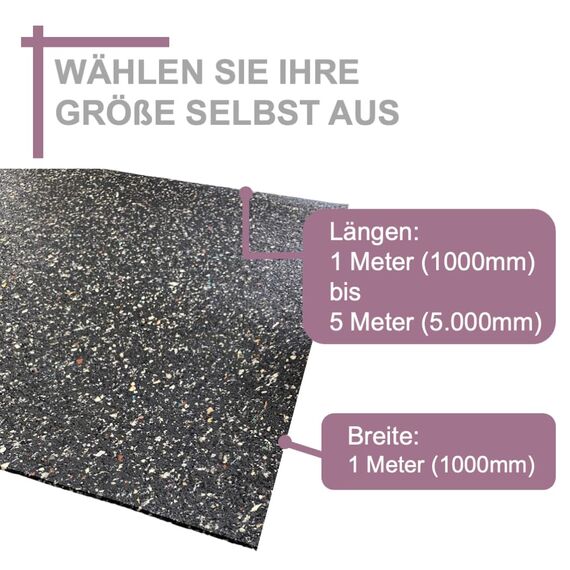 sarian Bautenschutzmatte STÄRKE: 3mm GRÖßE: 3000mm x 1000mm (3m x 1m) Gummimatte Ladungssicherung Schutzmatte