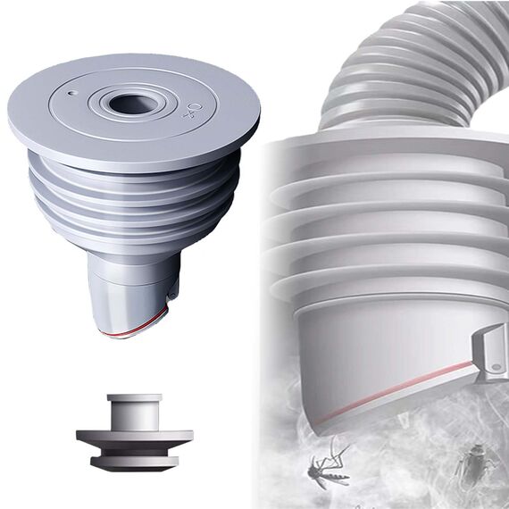 Waschmaschinen Rohrdichtung WISIRENT, 70-75mm Grau Universal-Rohrdichtungen Washing Machine Drain Hose Seal, Waschmaschinen Ablaufschlauchdichtung, Abflussrohr Dichtungsring für Waschmaschine