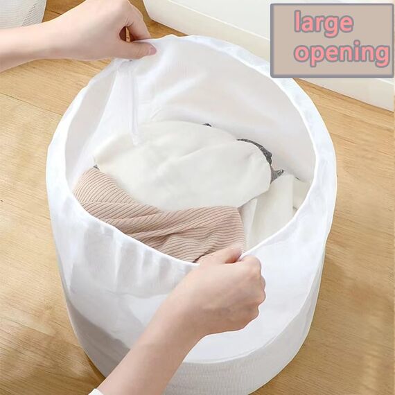 1 Stücke Wäschenetz für Waschmaschine, 50x 60cm Wäschesack Wäschebeutel Wäschenetz Klein mit Kordelstopper Wiederverwendbar für Unterwäsche Babywäsche Socken