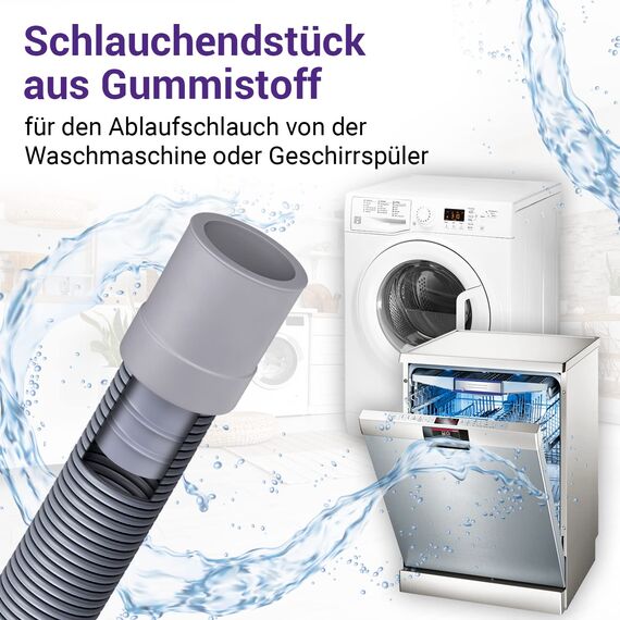 Viоks.pro Ablaufschlauch Endstück 22mmØ - Schlauch Verbindungsstück, Abfluss Adapter für 19mmØ Ablaufschlauch Waschmaschine, Geschirrspüler