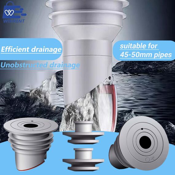 45-50mm Waschmaschinen Rohrdichtung WISIRENT, Grau Waschmaschinen-Ablaufschlauchdichtung, Washing Machine Drain Hose Seal, Waschmaschine Abfluss Dichtung Abflussrohr Dichtung für Zuhause, Küche, Bad