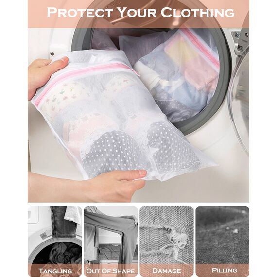 Wäschenetz für Waschmaschine-Mesh Wäschesäcke für Waschmaschine Wäschenetz Wäschetasche Wäschebeutel Laundry Bag für BH, Reise, Schuhe, Koffer, Socken, Unterwäsche, Babykleidung,Wash Bag - 5-Set