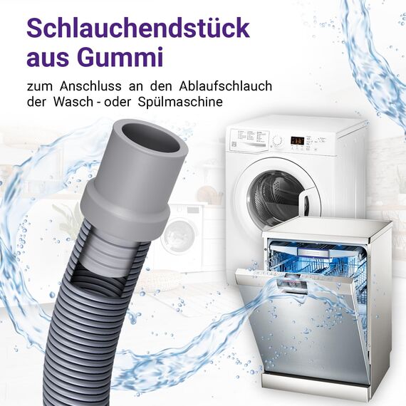 Viоks.pro Verbindungsstück Ablaufschlauch Ø22mm - Adapter für Ablaufschlauch Geschirrspüler, Abfluss Waschmaschine & Ablаufschlauch Endstück