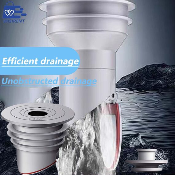 60-65mm Grau Waschmaschinen Rohrdichtung WISIRENT, Washing Machine Drain Hose Seal Waschmaschinen Ablaufschlauchdichtung, Deodorant Dichtung Rohr Dichtung für Waschmaschine, Küchenabfluss