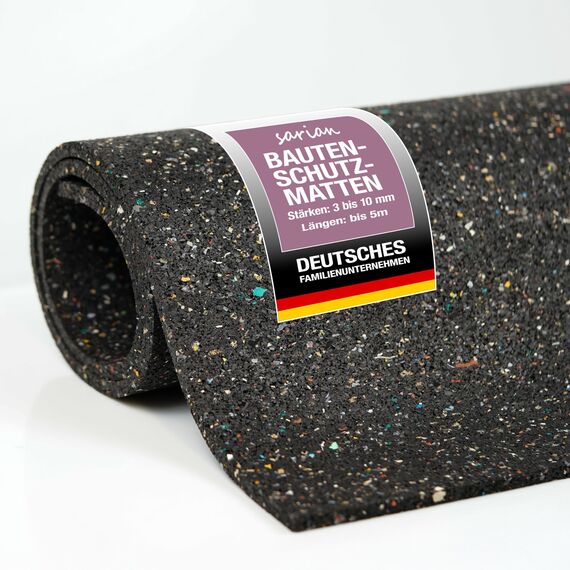 sarian Bautenschutzmatte STÄRKE: 3mm GRÖßE: 4000mm x 1000mm (4m x 1m) Gummimatte Ladungssicherung Schutzmatte