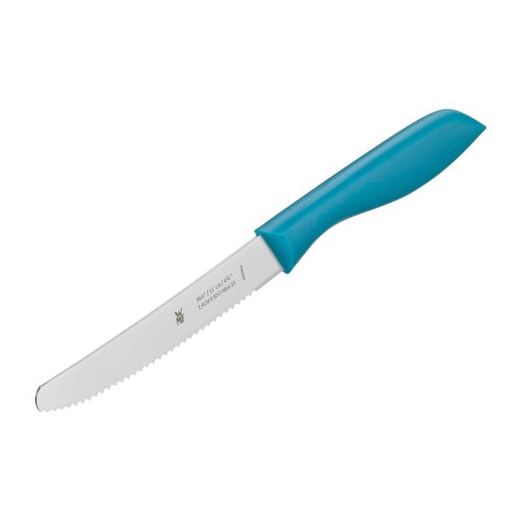 WMF Frühstücksmesser Set 2-teilig, 23 cm, Brötchenmesser Wellenschliff, Brotzeitmesser, Spezialklingenstahl, Kunststoffgriff, blau