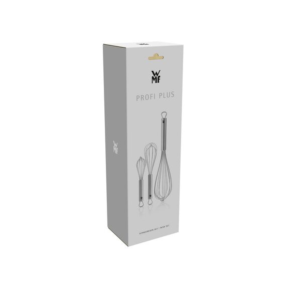 WMF Profi Plus Schneebesen Set 3-teilig, Schneebesen Edelstahl teilmattiert, Rührbesen, Quirl, spülmaschinengeeignet