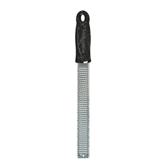 Microplane Zester Küchenreibe in Black Marble für Zitrusfrüchte, Parmesan, Ingwer, Schokolade & Muskatnuss mit feiner Edelstahlklinge - Made in USA