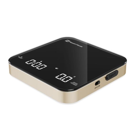 Maestri House Mini-Kaffeewaage mit Timer, Wiederaufladbare Espresso Waage, Präzise 2kg/0,1g Waage für Espresso & Pour-Over, Tragbare Digitale Küchenwaage mit Automatischer Zeitmessung