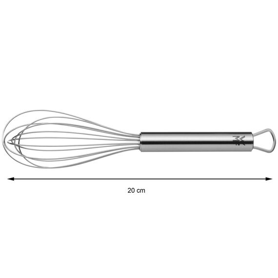 WMF Profi Plus Schneebesen 20 cm, Cromargan Edelstahl, teilmattiert, Rührbesen, Quirl, spülmaschinengeeignet