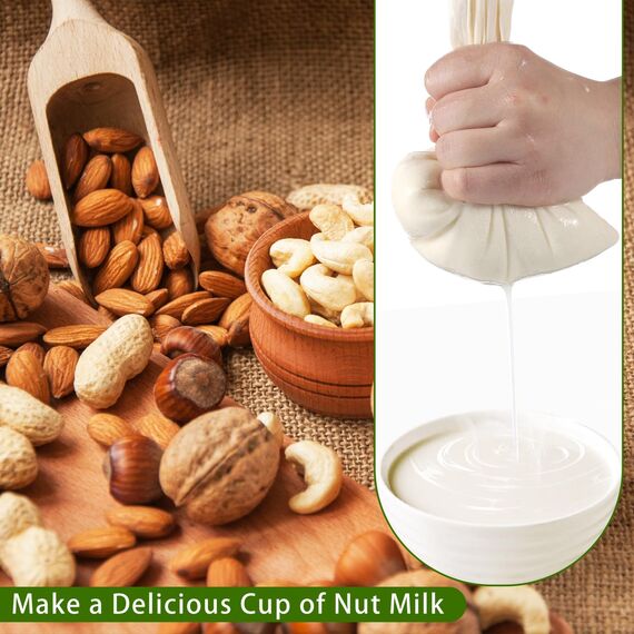 4 Stück Passiertuch, 40 x 40 cm Käsetuch Waschbares Mulltuch, Ungebleichte Dichtegrad 100 Cheesecloth Wiederverwendbar zum Sieben von Saft Käse Tee Nussmilch Suppe Joghurt Tofu