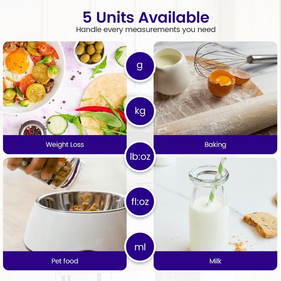 Digitale Küchenwaage, USB C Elektronik Küchenwaage, 15 kg Hochpräzise 1g/0.03oz Lebensmittelwaage, Professionell mit harter Funktion, Batterien enthalten （food scale）