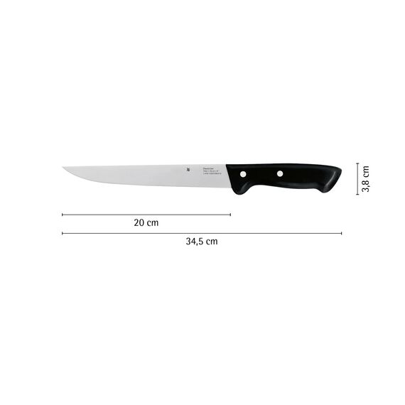 WMF Classic Line Fleischmesser 34,5 cm, Spezialklingenstahl, Kunststoffgriff, Klinge 20 cm