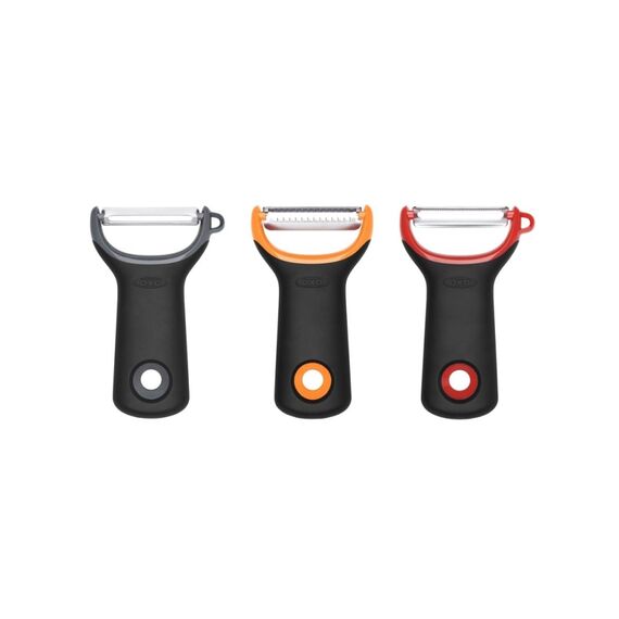 OXO Good Grips 3-teiliges Schäler-/Peeler-Set mit Edelstahlklingen