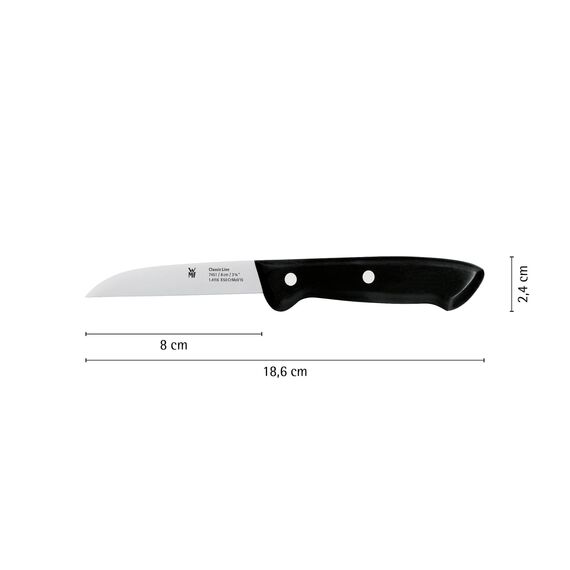 WMF Classic Line Gemüsemesser 18,5 cm, Spezialklingenstahl, Kunststoffgriff, Kochmesser, Küchenmesser, Obstmesser, Klinge 8 cm