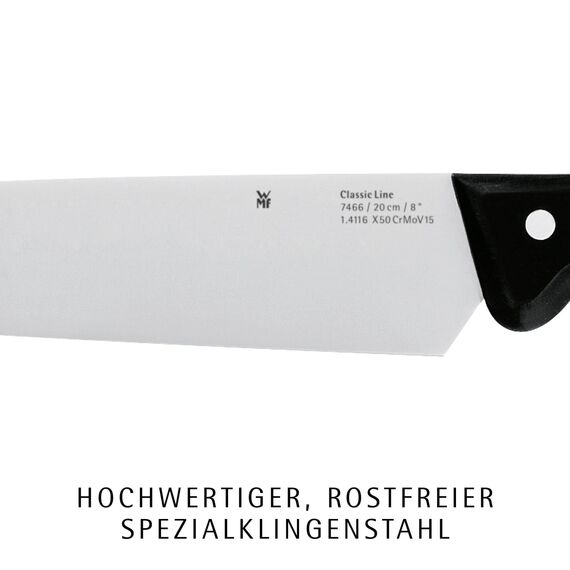 WMF Classic Line Spickmesser 20 cm, Gemüsemesser, Spezialklingenstahl, Kunststoffgriff, Klinge 10 cm
